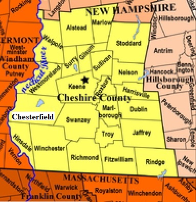 Map showing Chesterfield