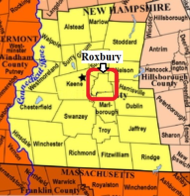 Map showing Roxbury