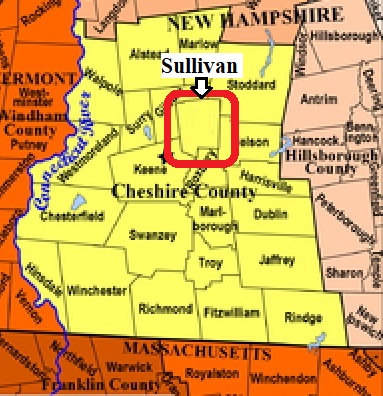 Map showing Sullivan