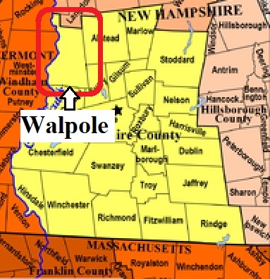 Map showing Walpole