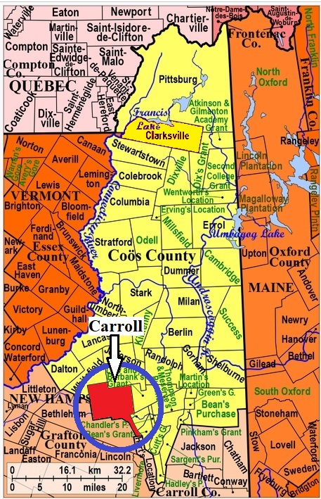 Map showing Grant