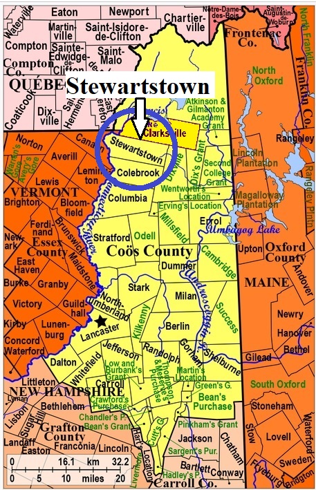 Map of Coos County