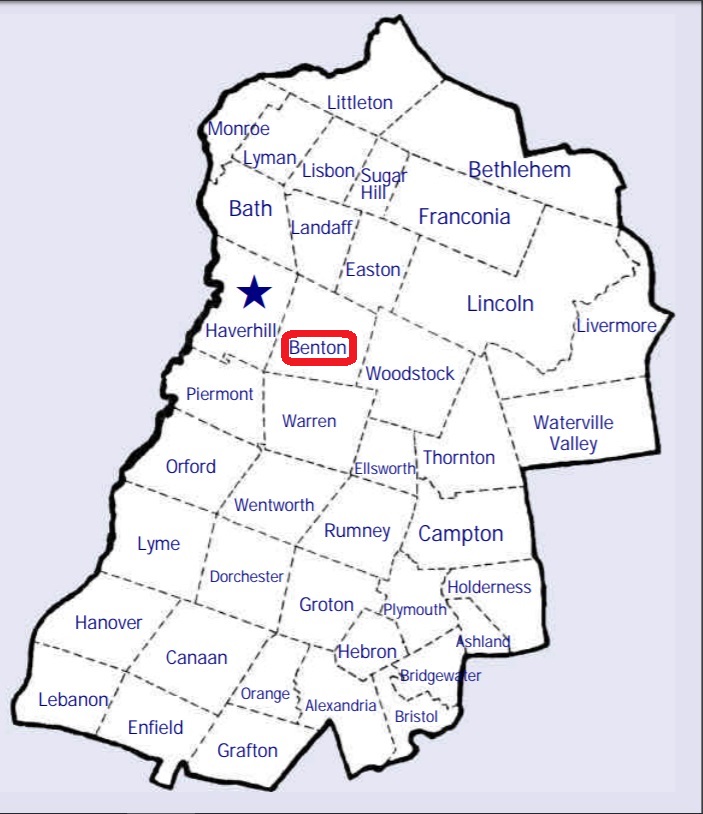 Map showing Benton