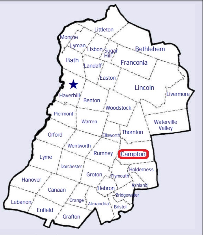 Map showing Campton