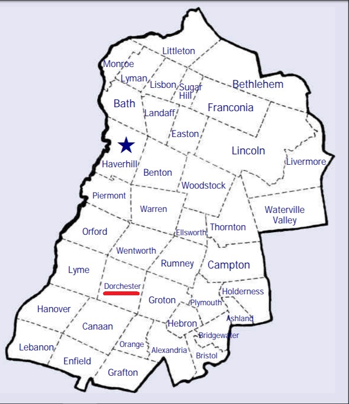 Map showing Dorchester