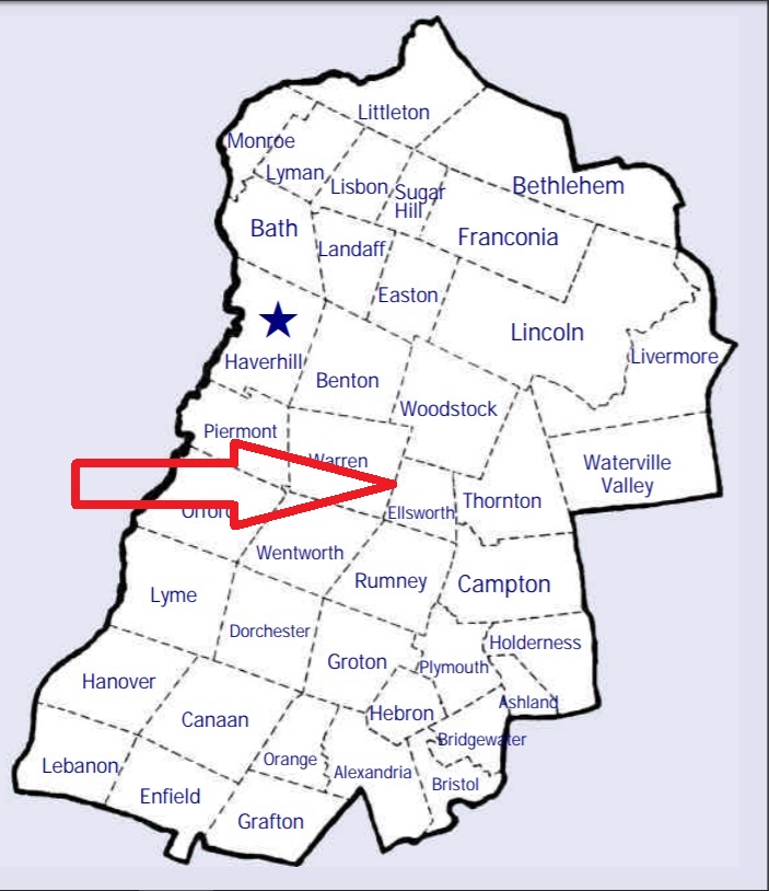 Map showing Ellsworth