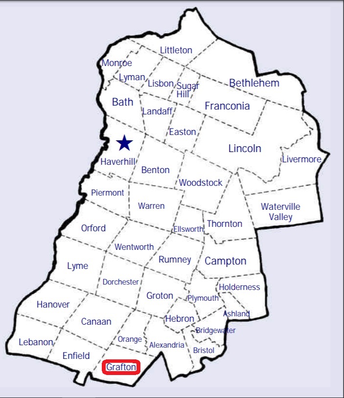 Map showing Grafton