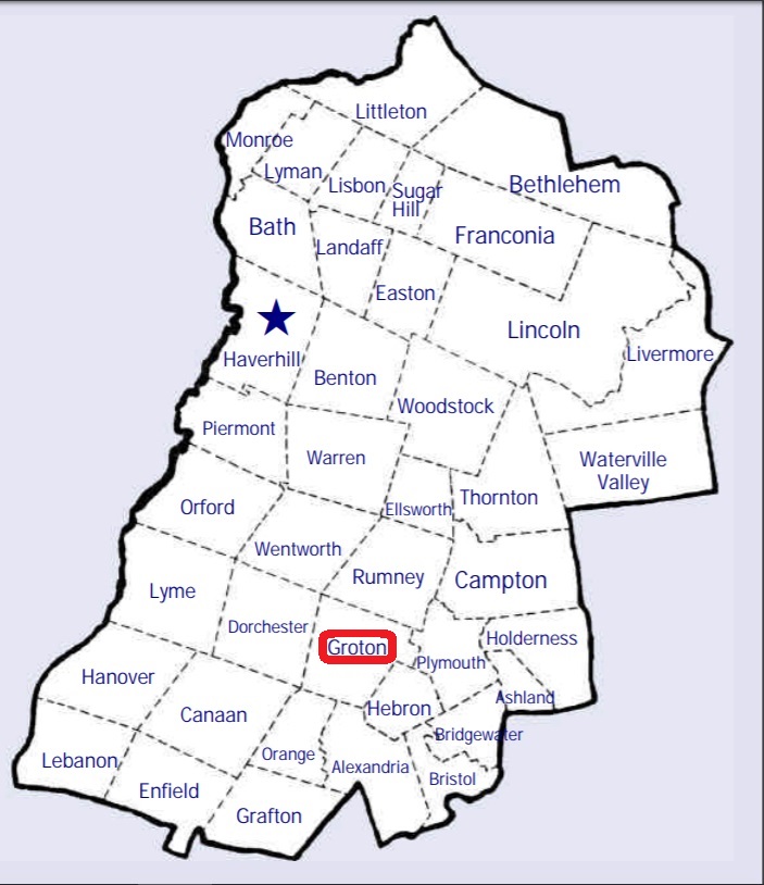 Map showing Groton