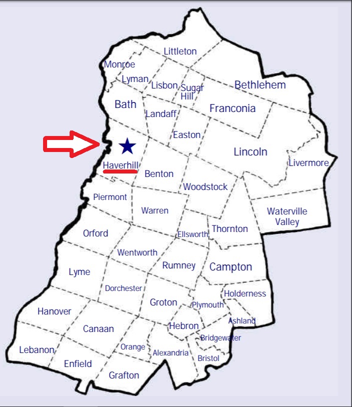 Map showing Haverhill