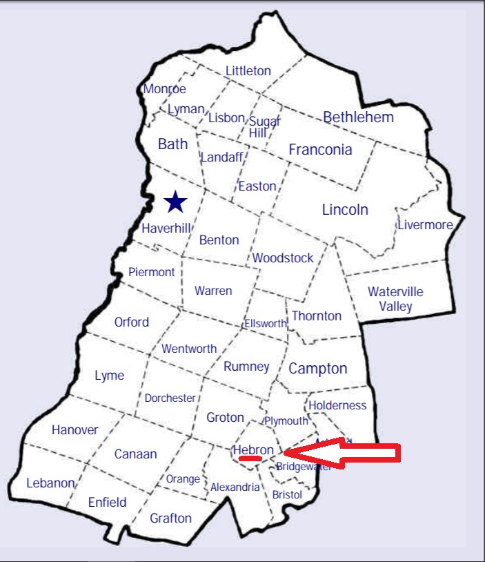 Map showing Hebron