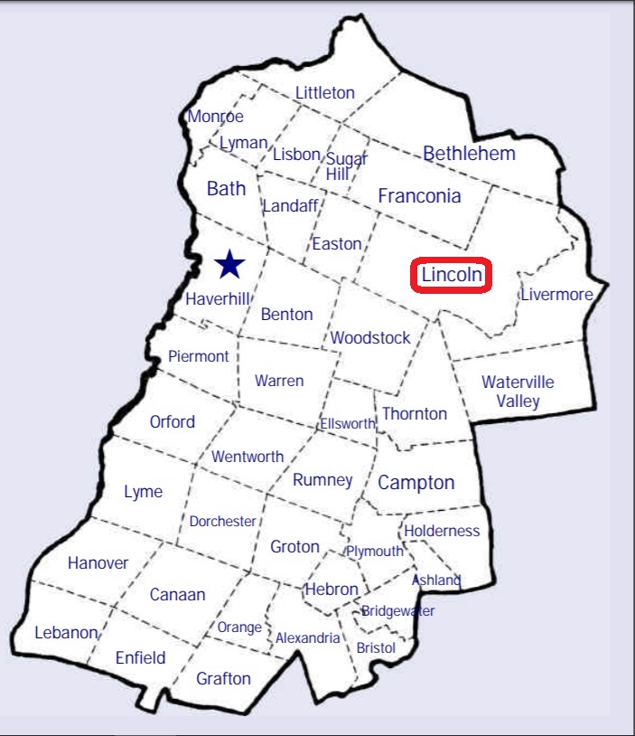 Map showing Lincoln