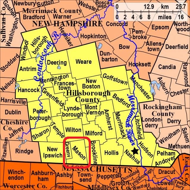 Map showing Mason
