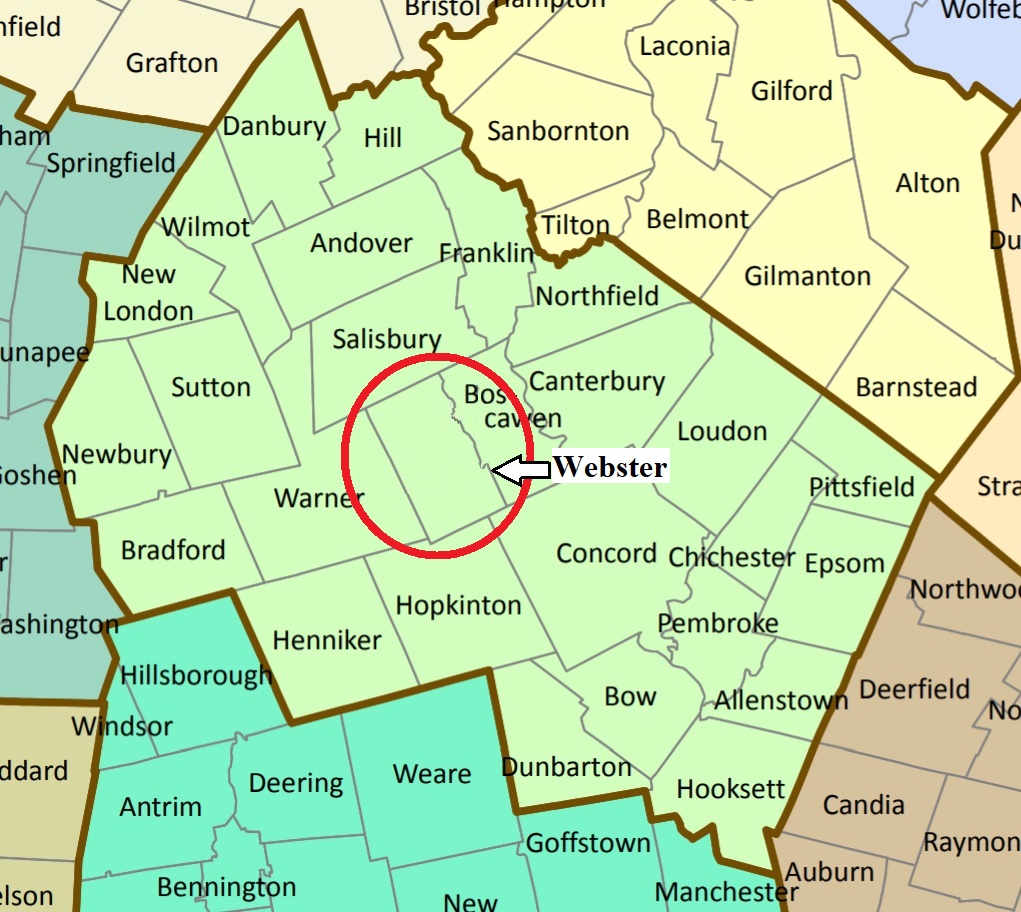 Map showing Webster