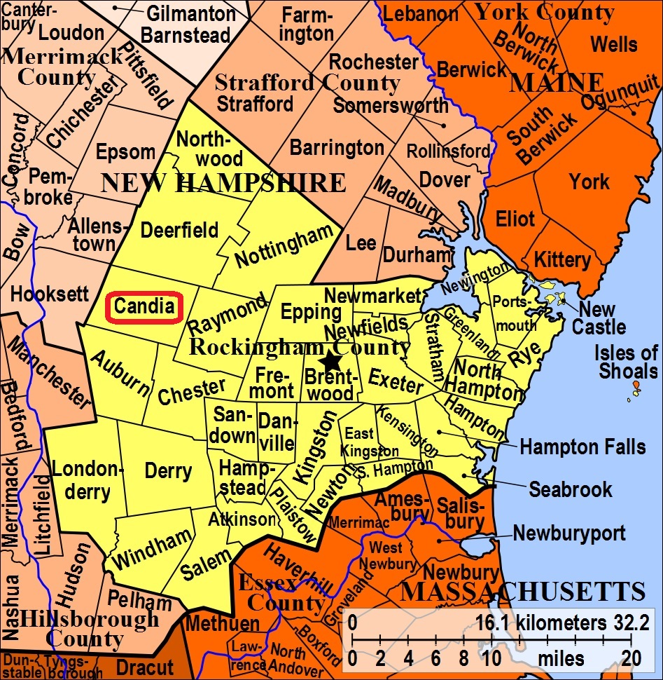 Map showing Candia
