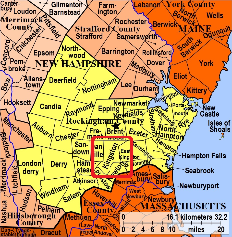 Map showing Kingston