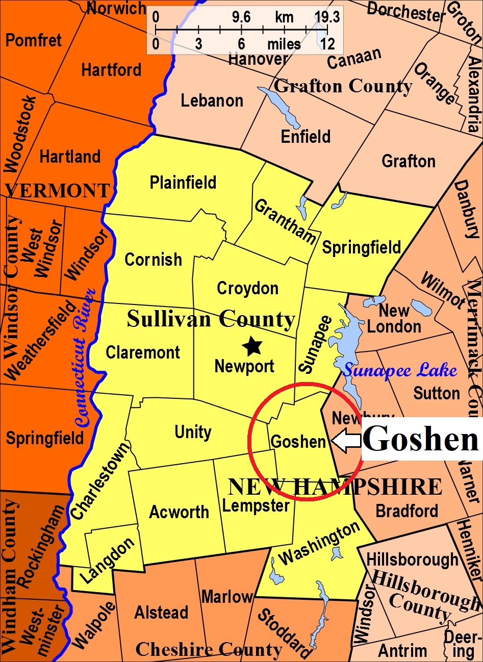 Map showing Goshen