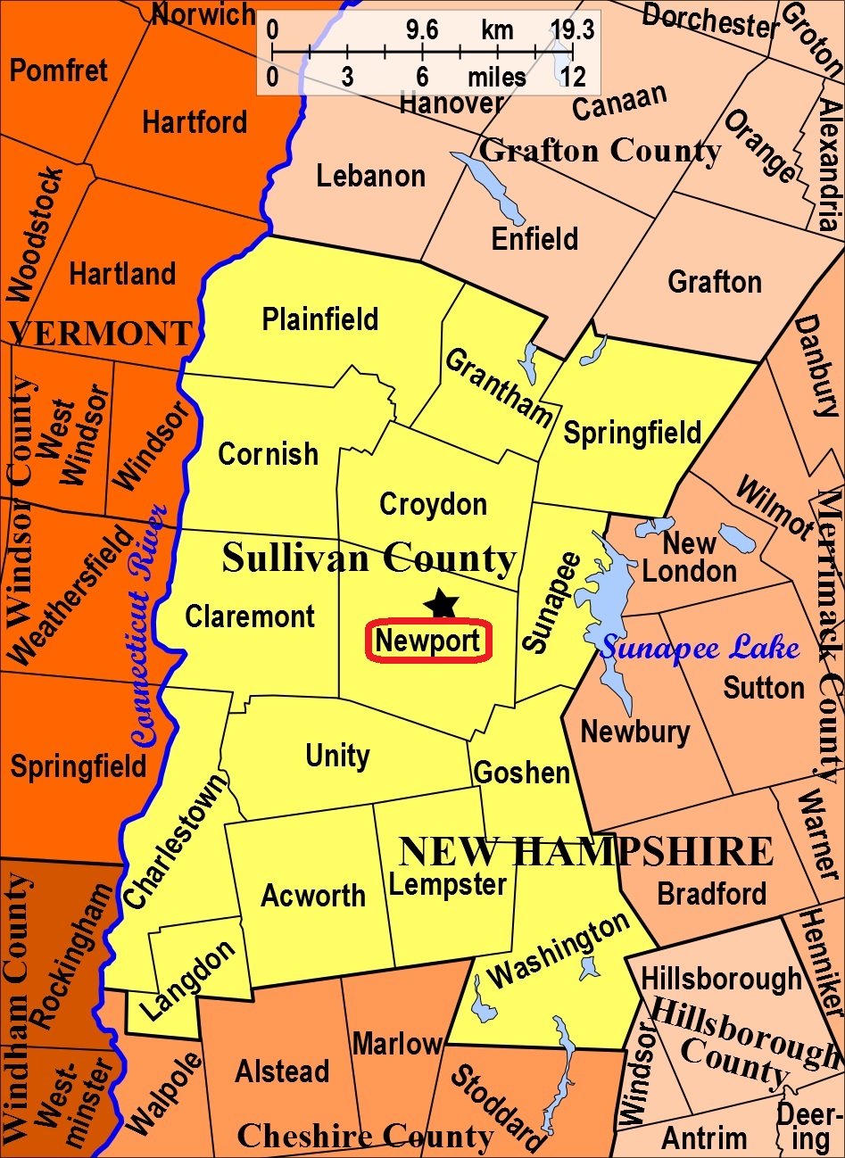 Map showing Newport