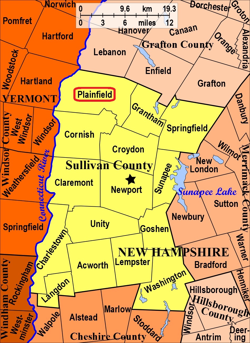 Map showing Plainfield
