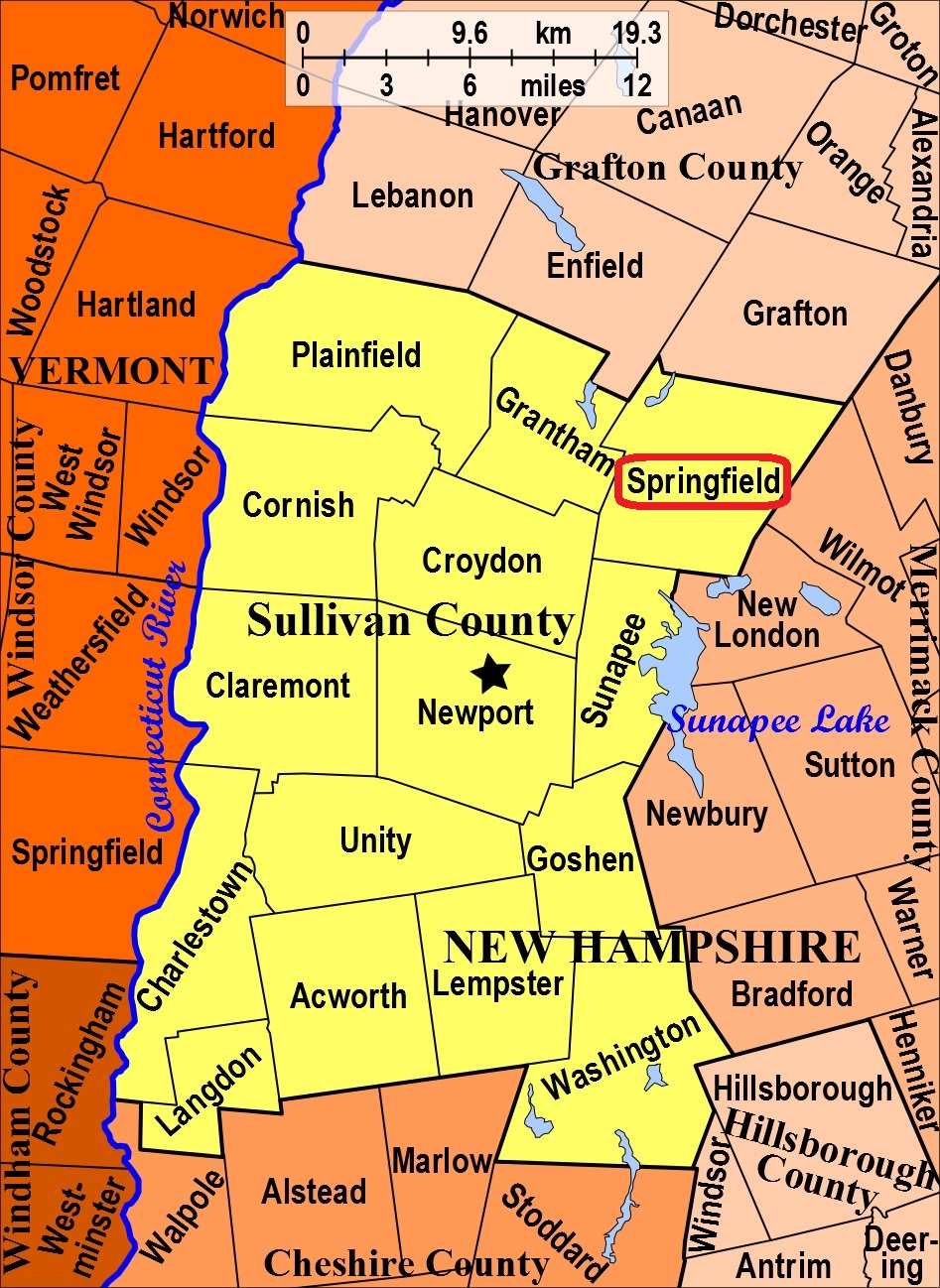 Map showing Springfield