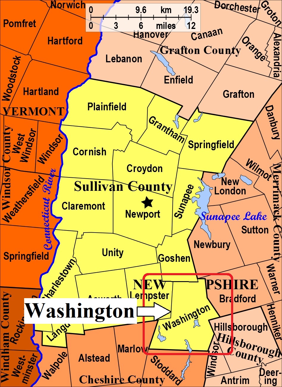 Map showing Washington