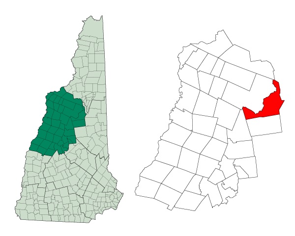 Map of Grafton County